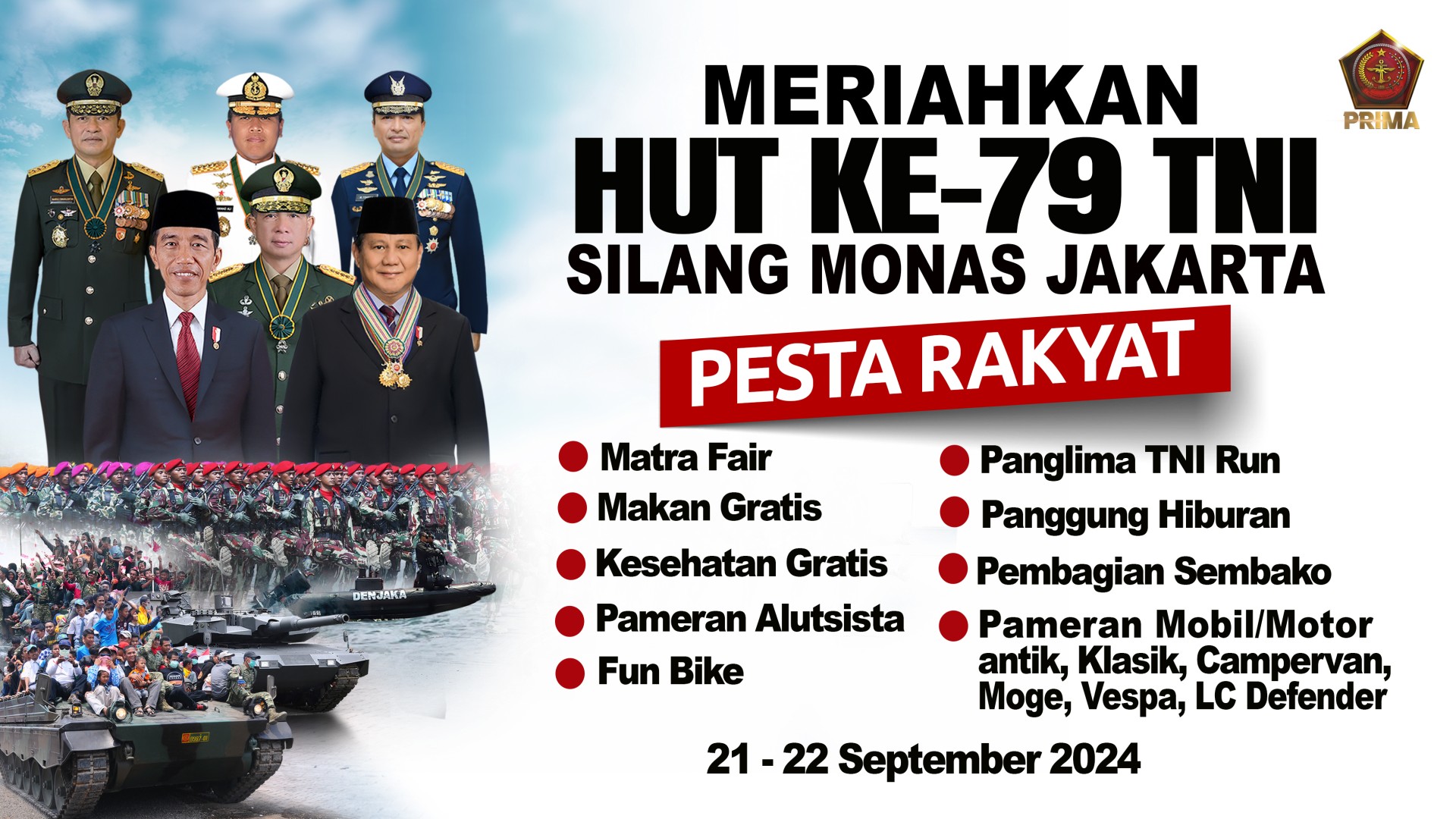 MERIAHKAN HUT KE-79 TNI PESTA RAKYAT