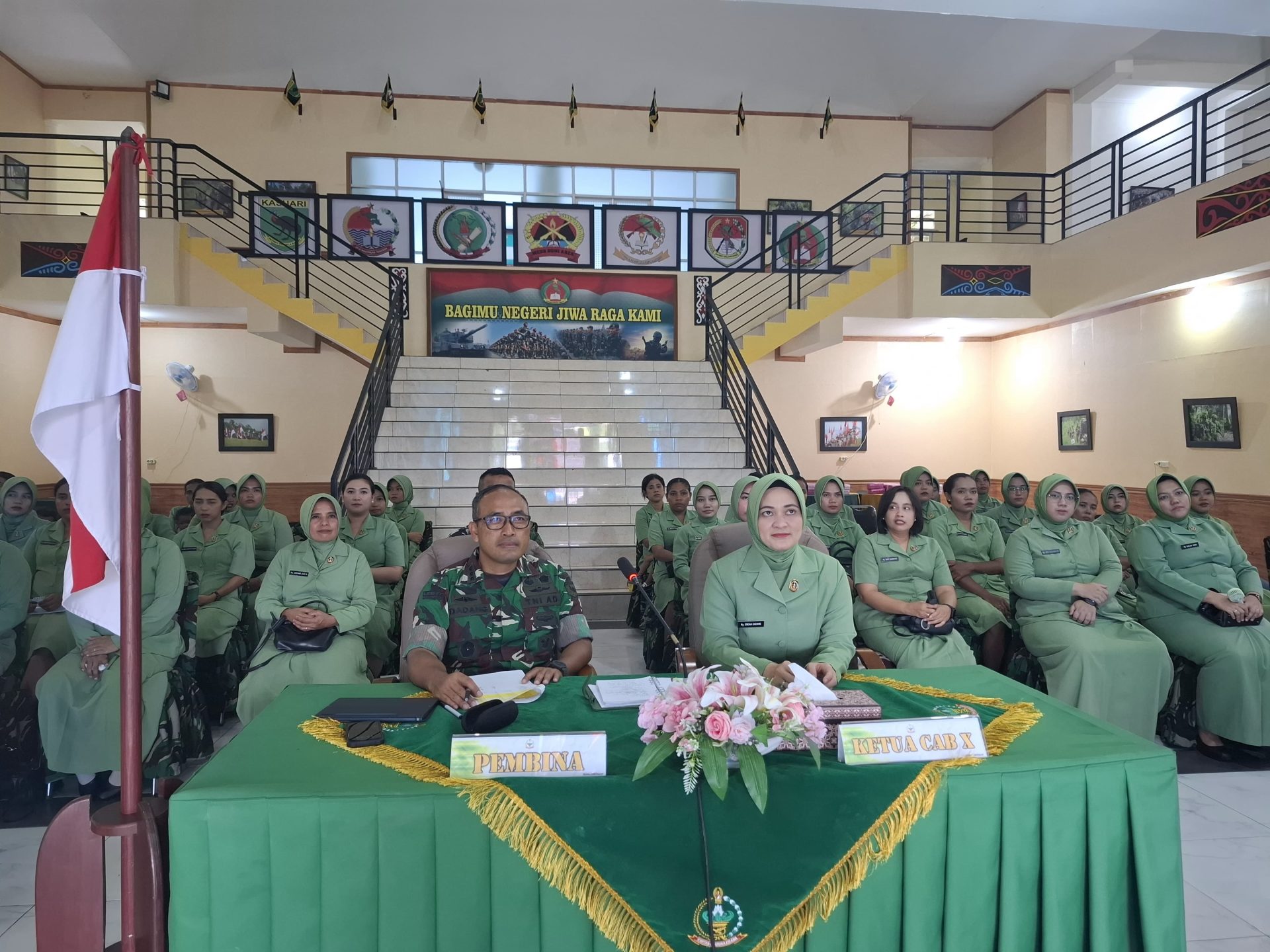 Pengarahan Pangdam XVIII/Kasuari Kepada Persit KCK Cab X Rindam XVIII/Kasuari