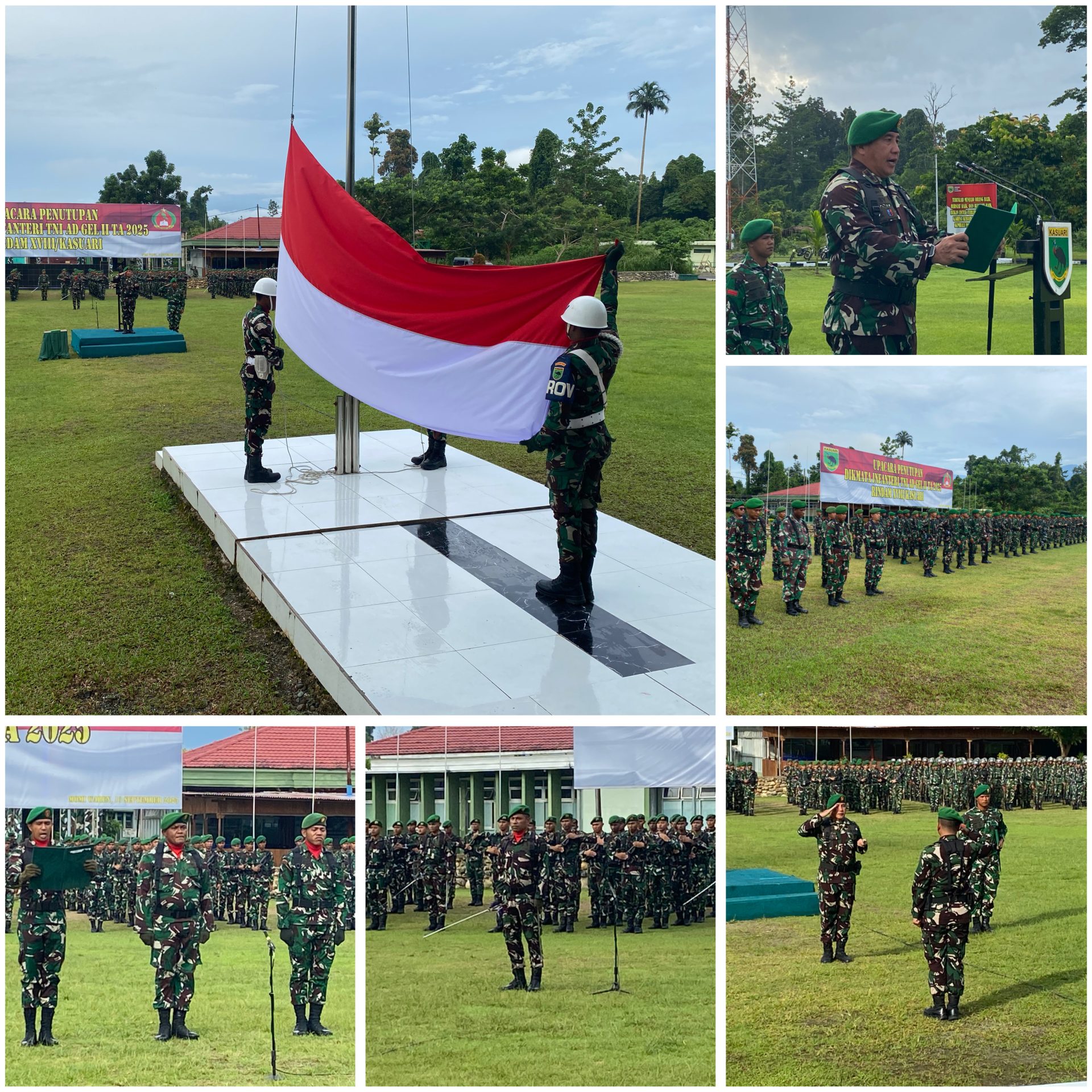 Prajurit Rindam XVIII/Ksr Ikut Upacara 17-an Bulan September 2025