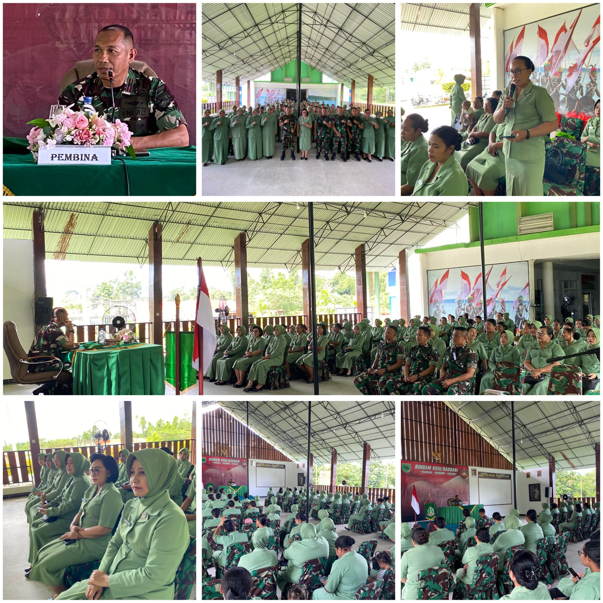 Danrindam XVIII/Kasuari Berikan Pengarahan Kepada Persit KCK Cab X Rindam XVIII/Kasuari