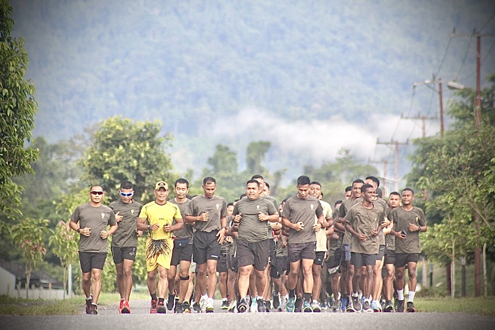 Rindam XVIII/Ksr Gelar Lari Pagi, Tingkatkan Kebugaran Prajurit