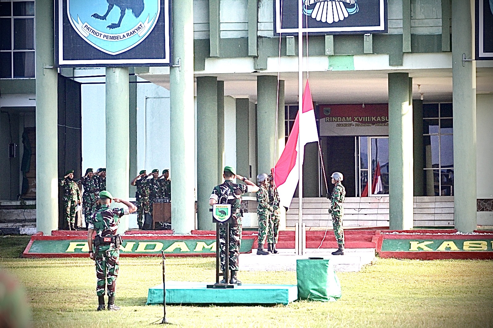Upacara 17-an, Plh Dansecata Rindam XVIII/Ksr Bacakan Amanat Panglima TNI