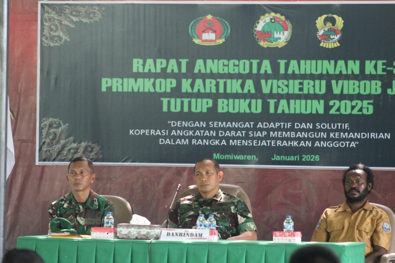 Rindam XVIII/Ksr Gelar RAT Ke-3 Primkop Kartika Visieru Vibob Tutup Buku Tahun 2025