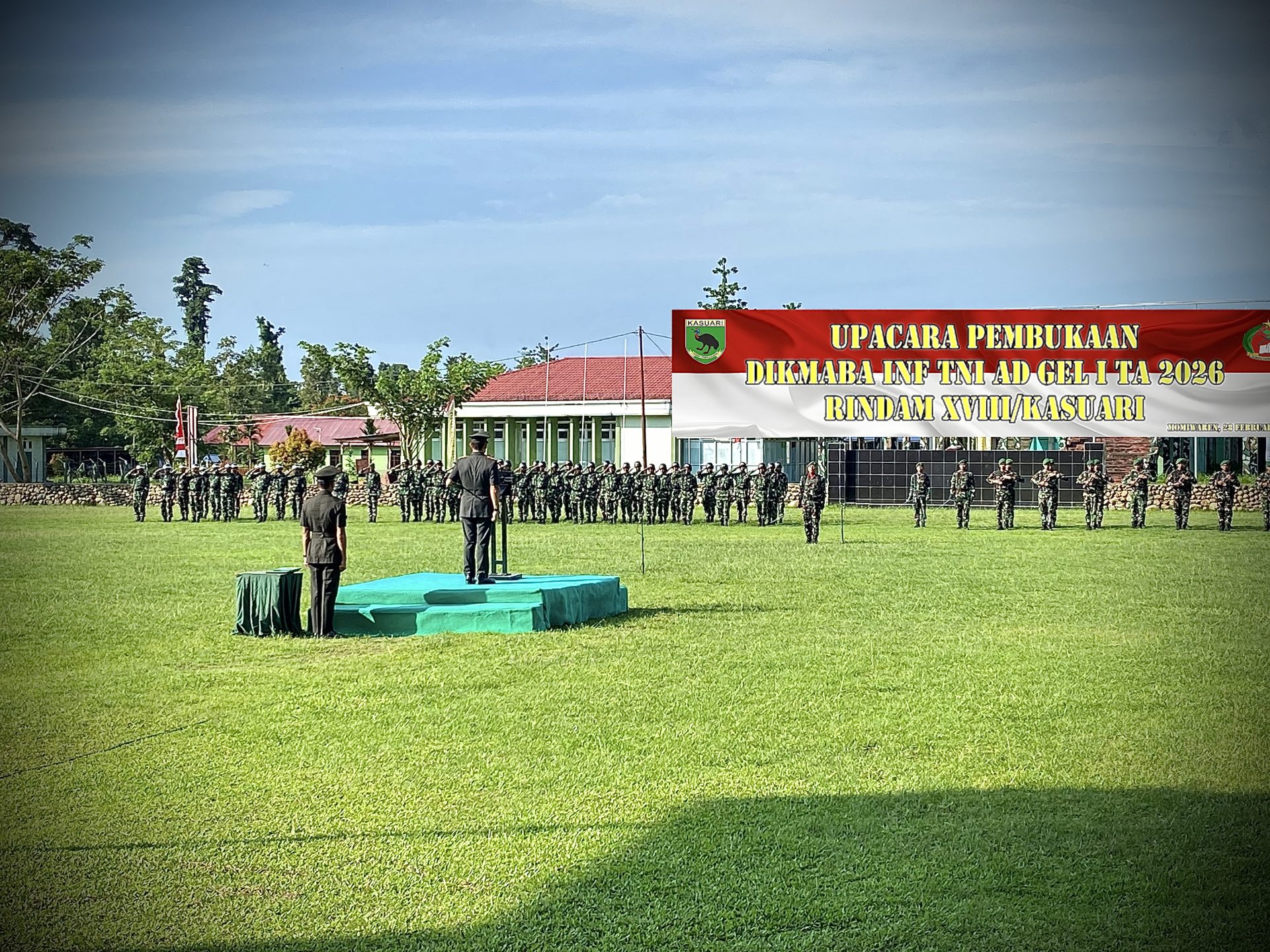 Danrindam XVIII/Ksr Resmi Buka Dikmaba TNI AD Gel I TA 2026