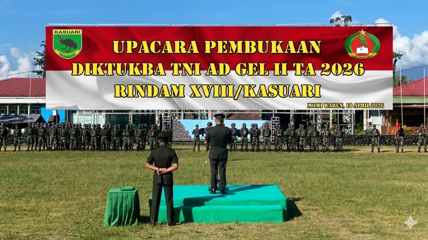 Danrindam XVIII/Ksr Buka Diktukba TNI AD Gel II TA 2026