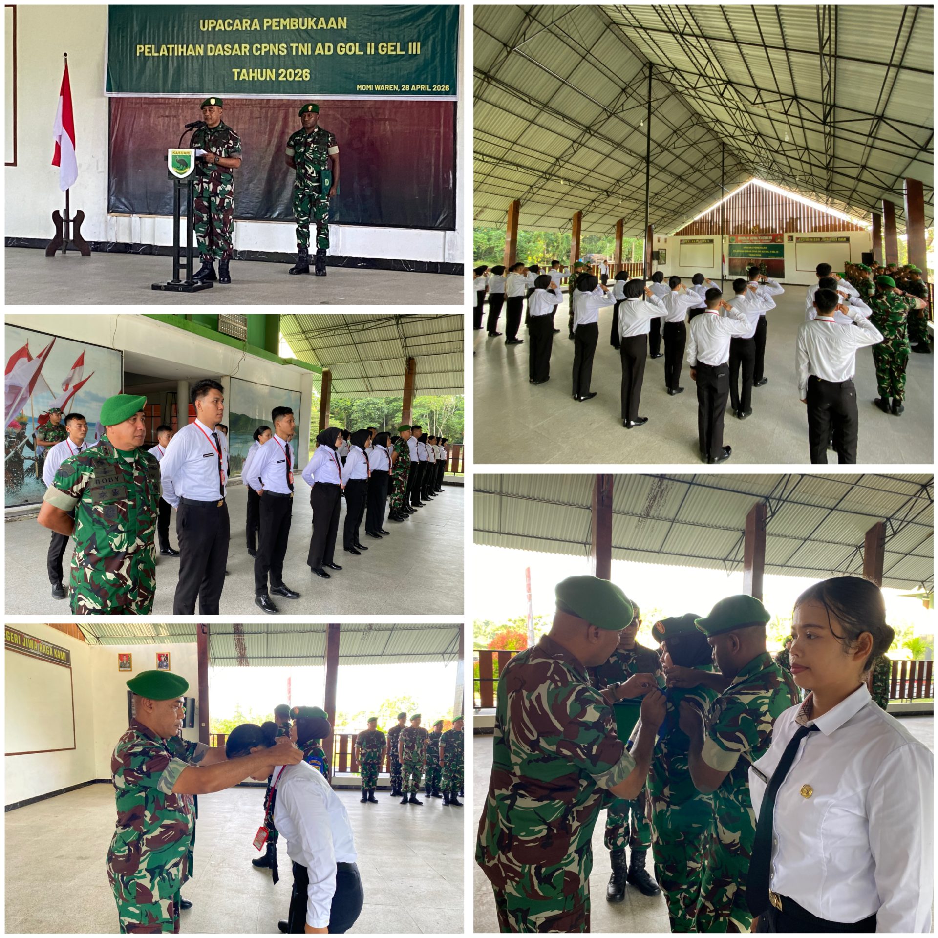 Wadanrindam XVIII/Ksr Buka Pelatihan Dasar CPNS TNI AD Gol II Gel III Tahun 2026