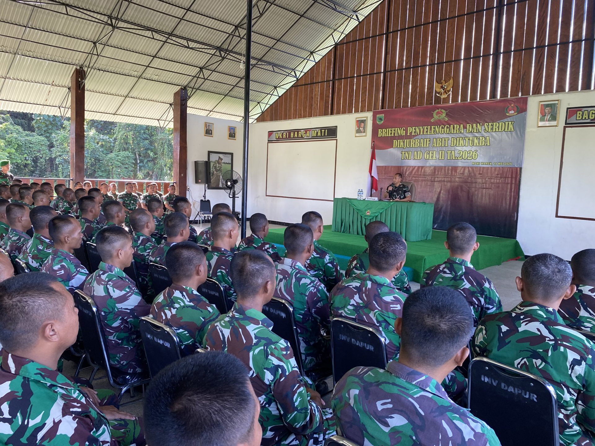 Danrindam XVIII/Ksr Buka Briefing Penyelenggaraan Dan Serdik Dikjurbaif Abit Diktukba TNI AD Gel II TA 2026
