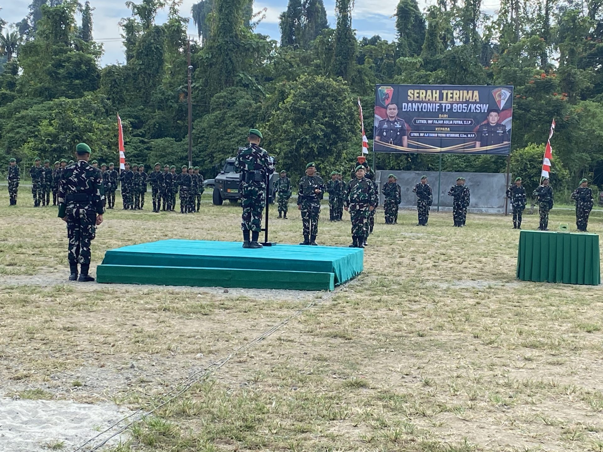 Danbelneg Rindam XVIII/Ksr Hadiri Sertijab Danyonif TP 805/KSW